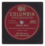 Tennessee Waltz / Sweeter Than The Flowers by Roy Acuff on Columbia. $5.00 plus S/H Tennessee Waltz / Sweeter Than The Flowers by Roy Acuff on Columbia. $5.00 plus S/H
