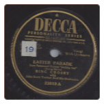 Easter Parade / I’ve Got Plenty To Be Thankful For by Bing Crosby on Decca.  $3.00 plus S/H